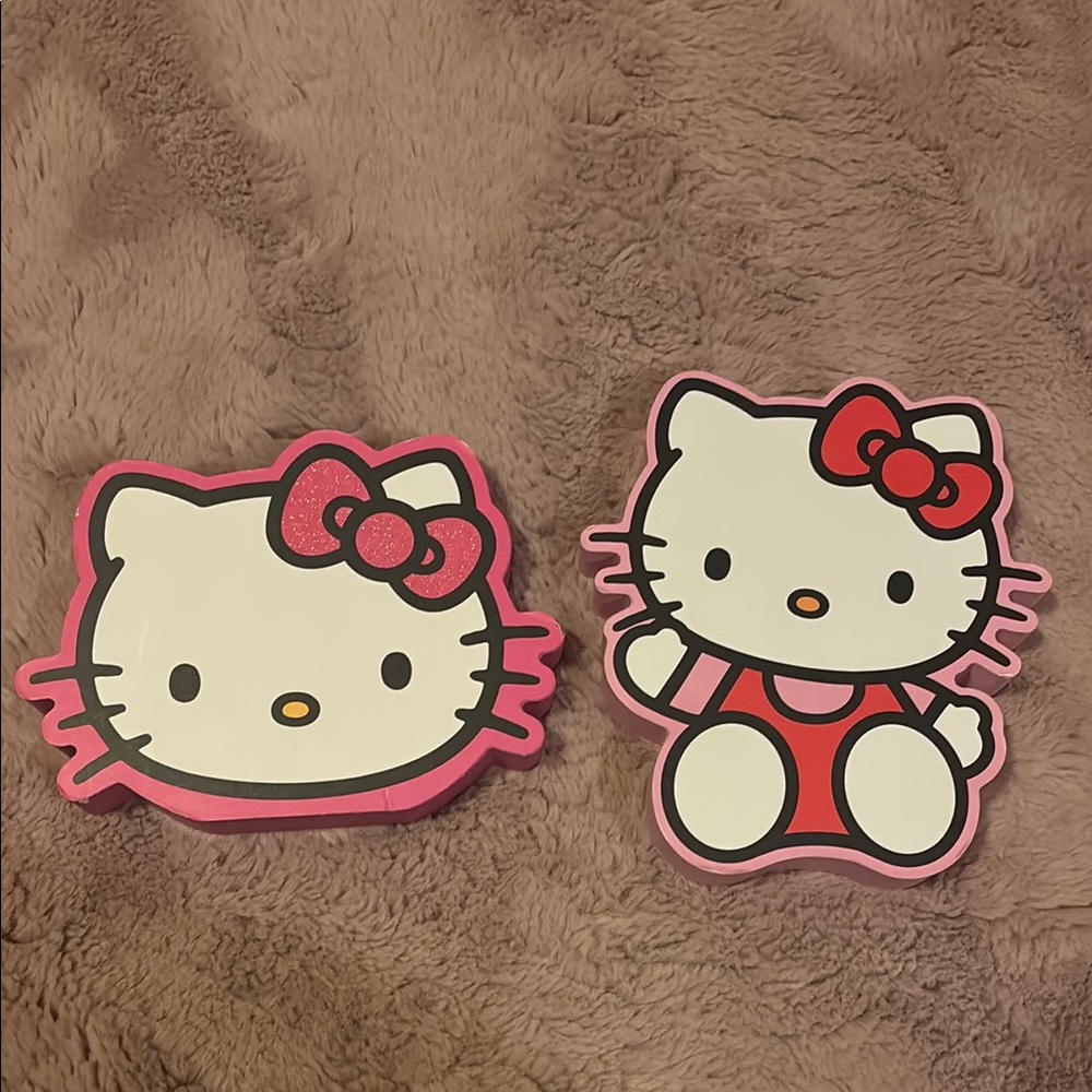 Hello Kitty Wooden Statues (both)